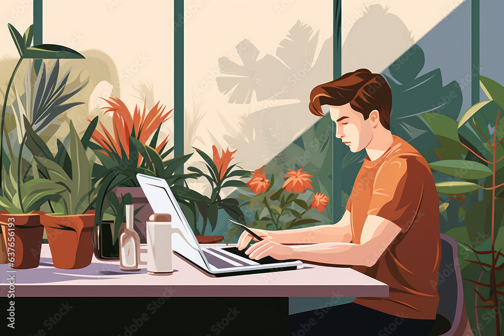person working on laptop in cafe person working on laptop in cafe