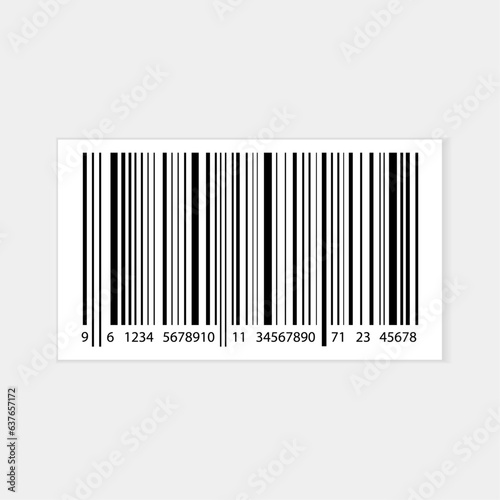 Realistic dummy EAN barcode label design vector template, simple and retail pricing Industrial fake barcode., quick response, QR code stripe sticker, Supermarket scanning barcode sign