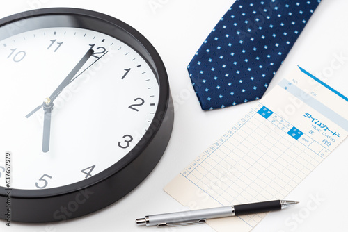 Wallpaper Mural 時計とネクタイ　ビジネスイメージ Torontodigital.ca