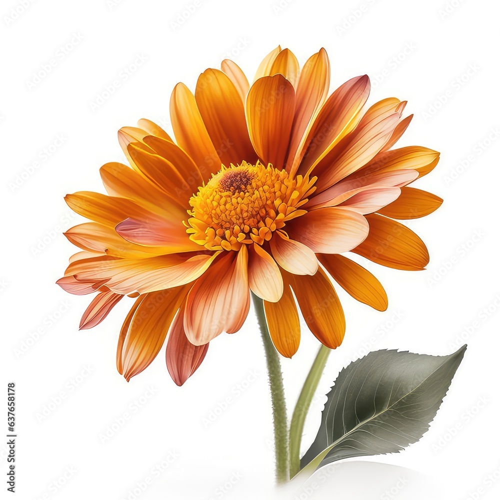 orange flower isolated on white orange flower isolated on white