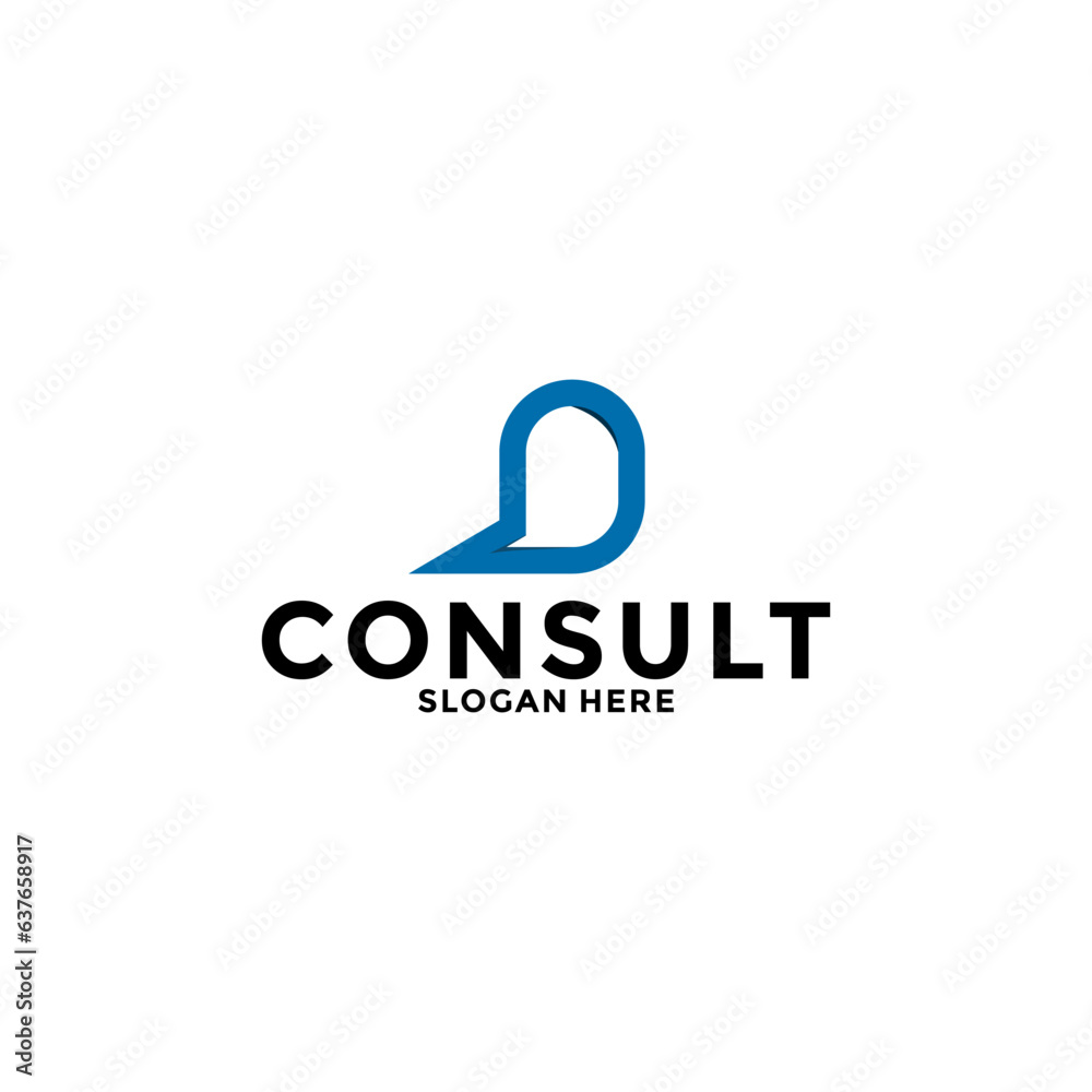 Consult or Communication logo design concept, Business logo design