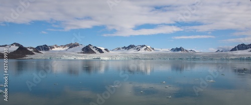 Glacier on the island of Svalbard, Norway.