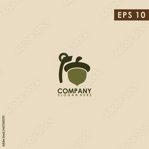 Bomb Of Acorn Logo Design Vector Template. Modern Design. Acorn Logo. Vector Illustration
