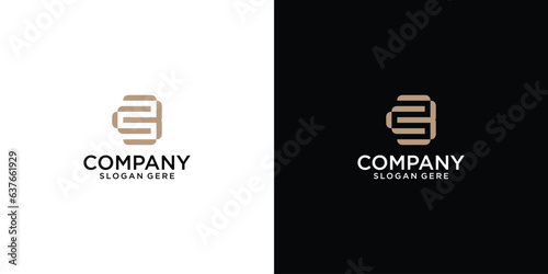 Letter cb line monogram logo suitable for any business with cb or bc initials