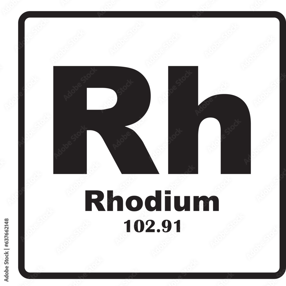 Periodical Rhodium element icon Periodical Rhodium element icon