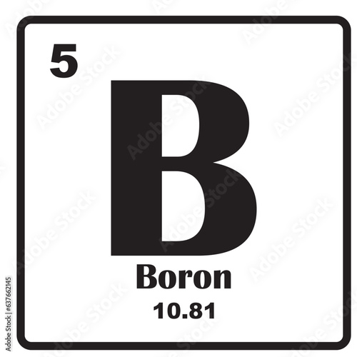 Periodical boron element icon