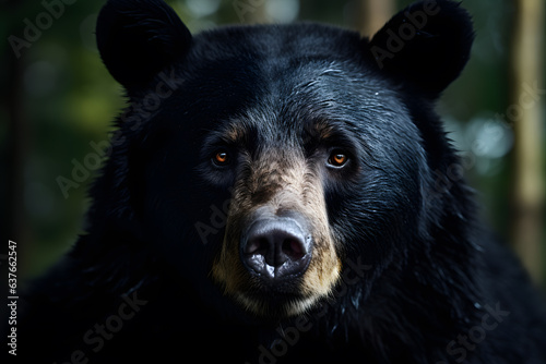 A American Black Bear portrait, wildlife photography © Ployker