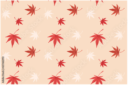 紅葉　もみじ　シームレス　パターン