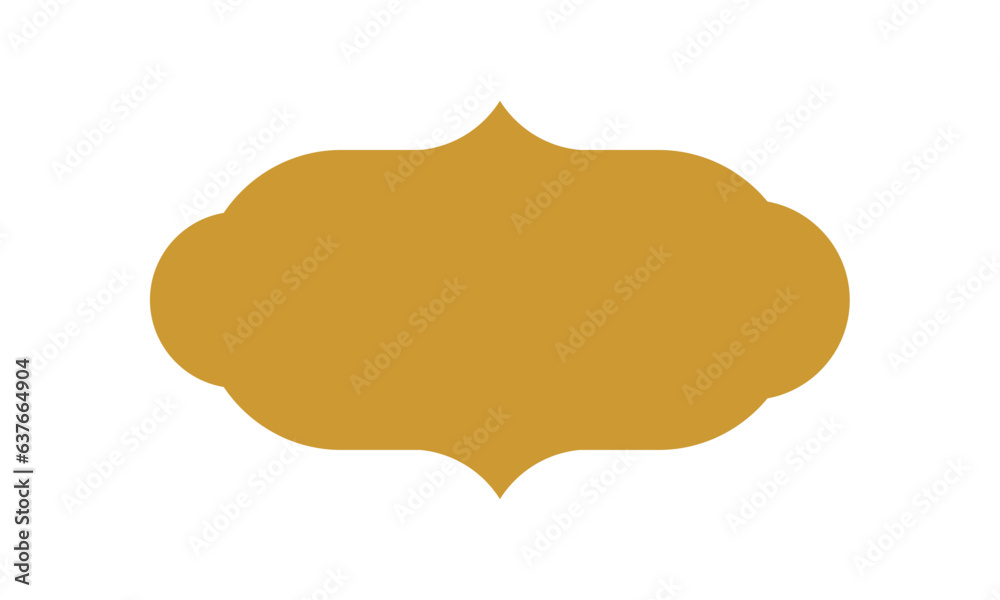 Islamic Badge - Horizontal - Vector : Suitable for Islamic Theme and Other Graphic Related Assets.
