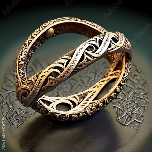 celtic spiral knotwork with intricate interwoven pattern