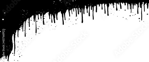 Spray painted graffiti ink splatters, Ink blots. Paint drips background. isolated on White Background. vector illustration