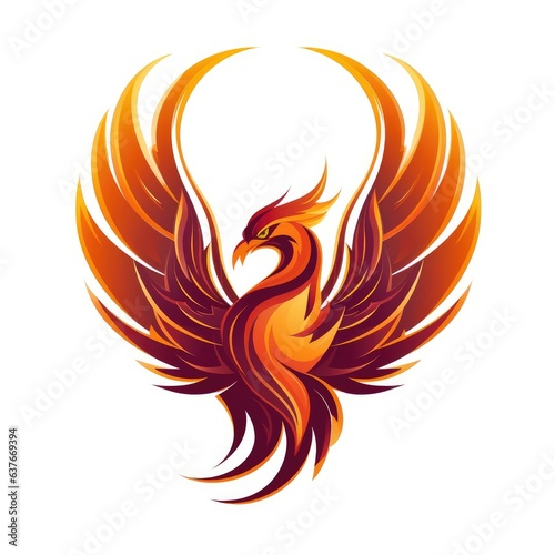 Phoenix mascot illustration, AI generated Image