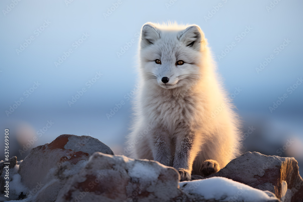 A Arctic Fox portrait, wildlife photography A Arctic Fox portrait, wildlife photography