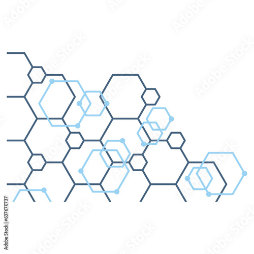 Hexagon Outline Corner