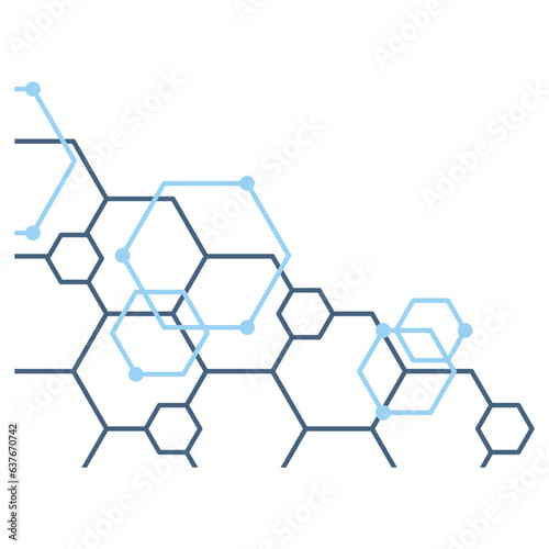 Hexagon Outline Corner