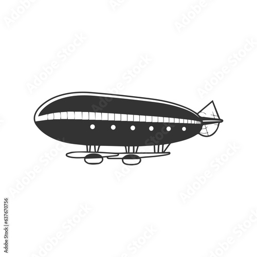 airship vector illustration