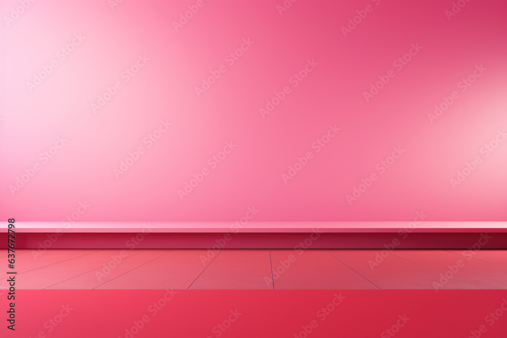Chic Pink Studio Backdrop: Light Pink Wall, Dark Pink Floor, Perfect for Design and Copy Text, Generative AI Chic Pink Studio Backdrop: Light Pink Wall, Dark Pink Floor, Perfect for Design and Copy Text, Generative AI