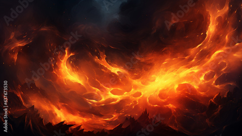 Fire and burning background.