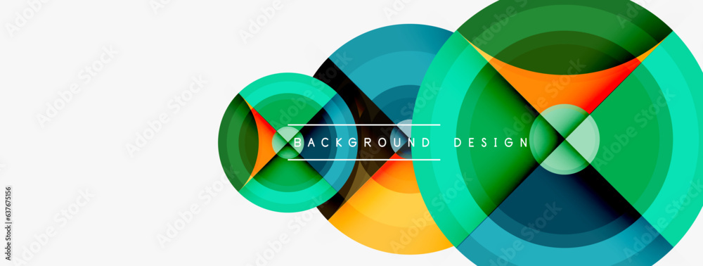 Obraz premium Creative circle geometric abstract background