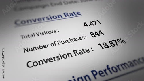 Animated Financial Report with a Focus on Conversion Rate
