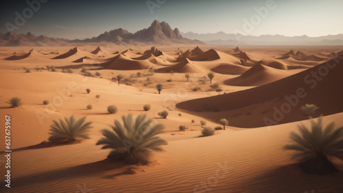 Desert landscape  generative AI