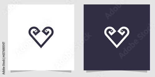 horse with love logo design