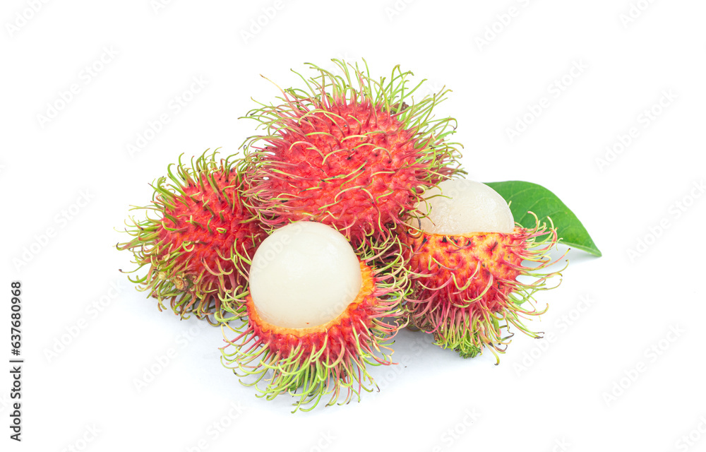 Rambutan isolated on white background Rambutan isolated on white background