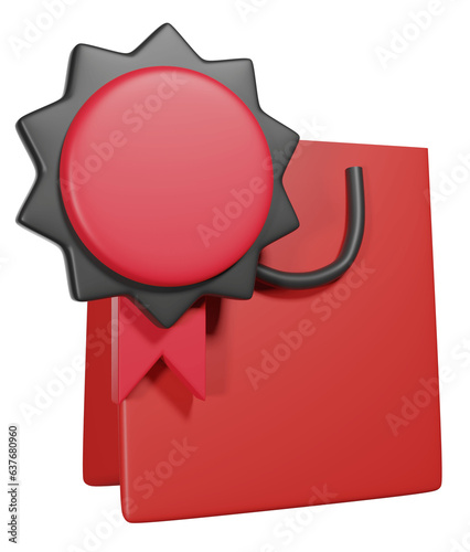 shopping bags with tag label