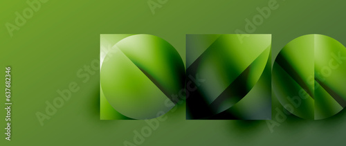 Essence of minimalism - metallic circles and squares converge upon canvas, study in restraint. The play of light on their surfaces forms subdued dance, epitomizing sophistication in simplicity