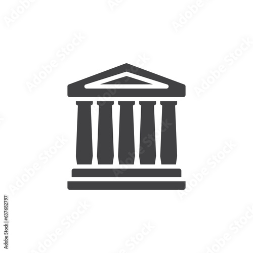 Museum building vector icon