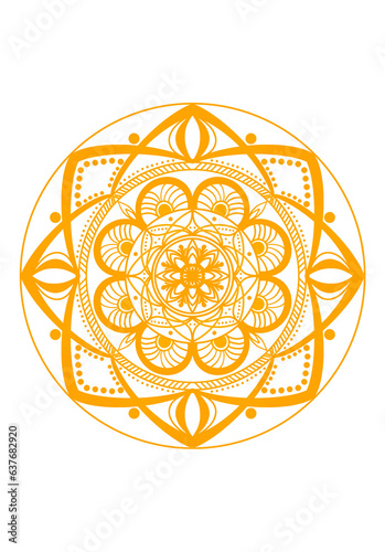 Indian Art pattern circle - gold -  pattern photo