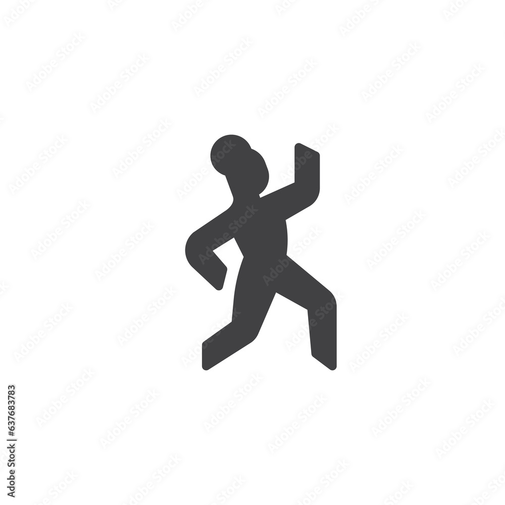 Woman dance vector icon