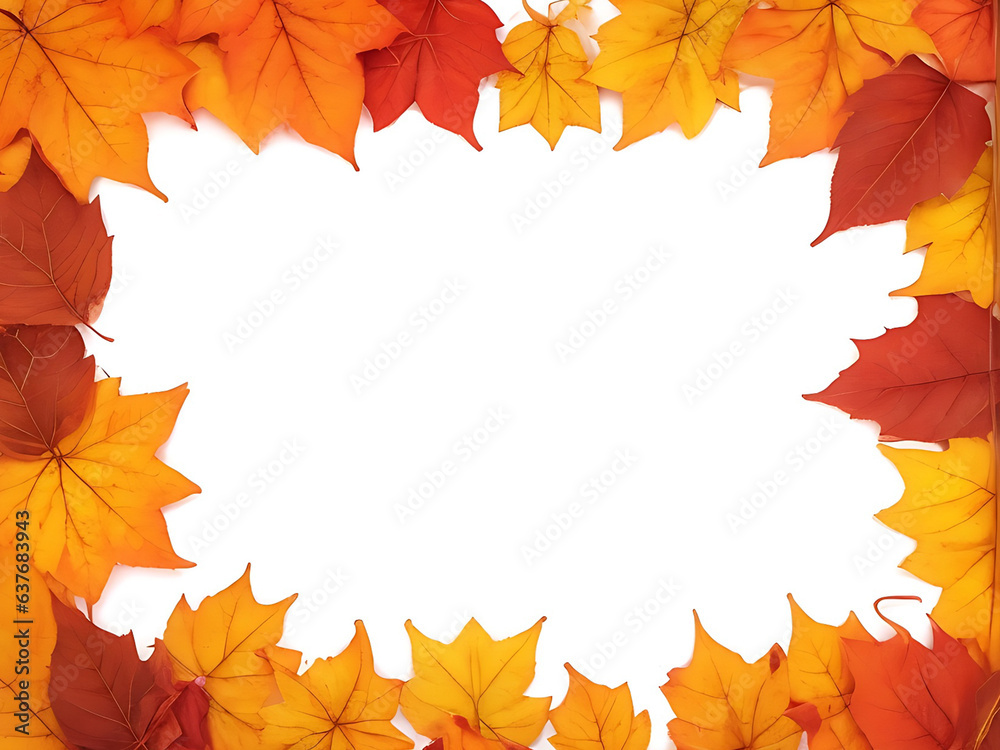 Blank Frame for text with leaf Surrounding