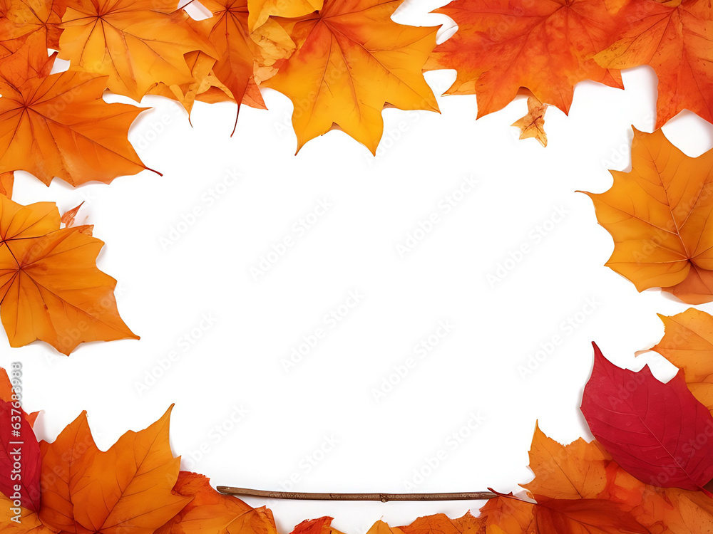 Blank Frame for text with leaf Surrounding Blank Frame for text with leaf Surrounding