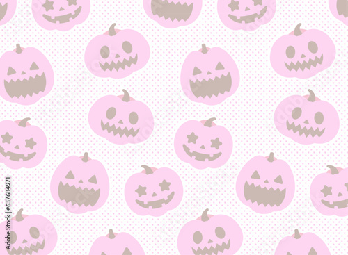 ハロウィンのかぼちゃのシームレスなパターン