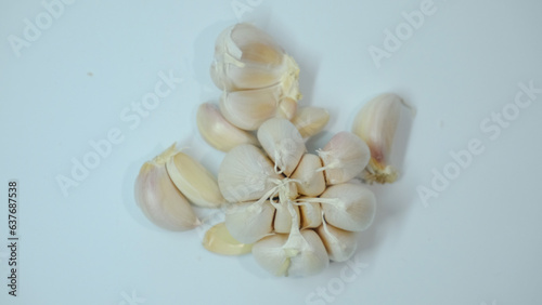 large clove garlic, Large cloves of garlic can be used to cook or decorate food. This image can be used as a background.