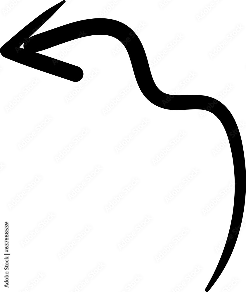 Arrow doodle element Arrow doodle element