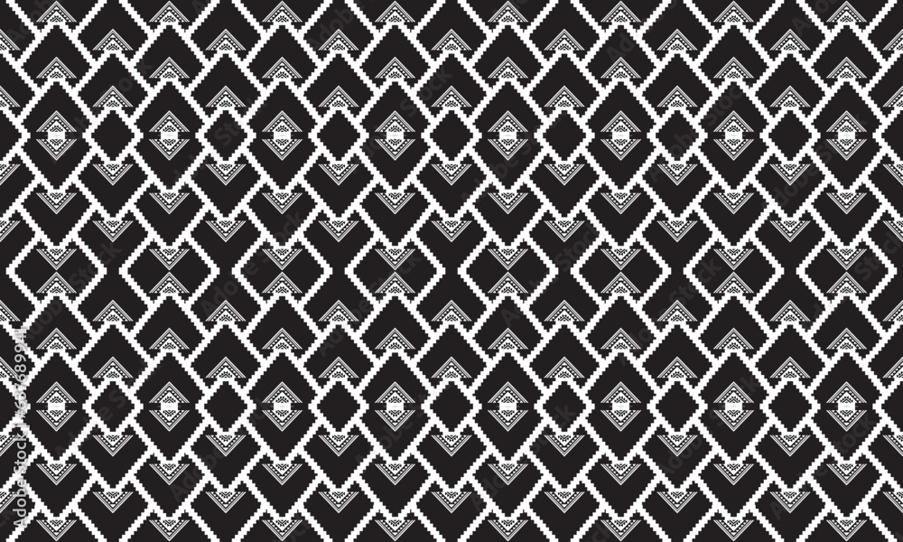 Geometric ethnic flower pattern for background,fabric,wrapping,clothing,wallpaper,batik,carpet,embroidery style. Geometric ethnic flower pattern for background,fabric,wrapping,clothing,wallpaper,batik,carpet,embroidery style.