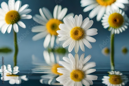 daisies in a garden generated ai