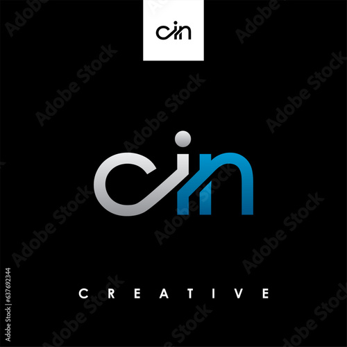CIN Letter Initial Logo Design Template Vector Illustration