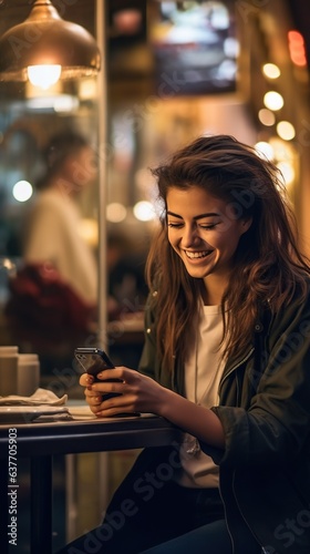 Caucasian woman using the phone Typing on smartphone touch screen, texting, business woman, female student, happy smiling, online shopping, e-commerce mobile app.