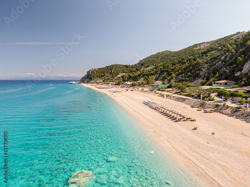 Aerial view of Kathisma beach, Lefkada