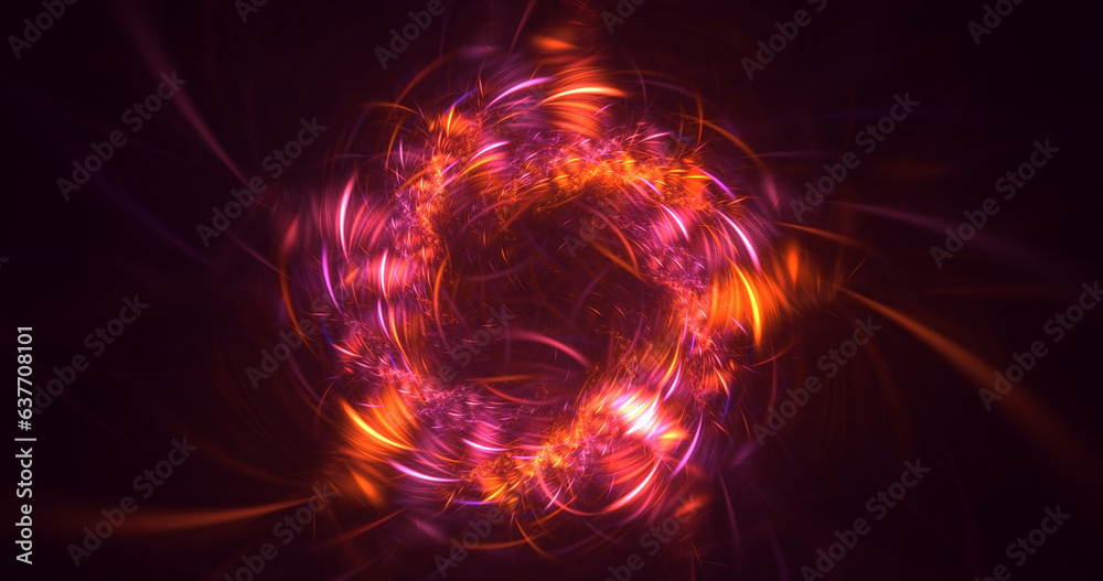 Obraz premium 3D rendering abstract colorful fractal light background
