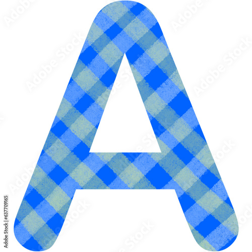 Plaid alphabet
