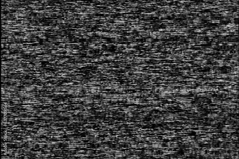 Black and white analog tape static background