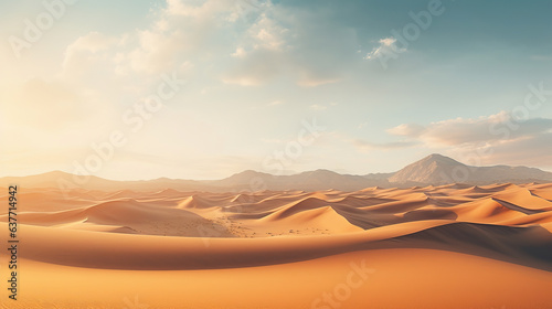 desert sand dunes.Generative Ai