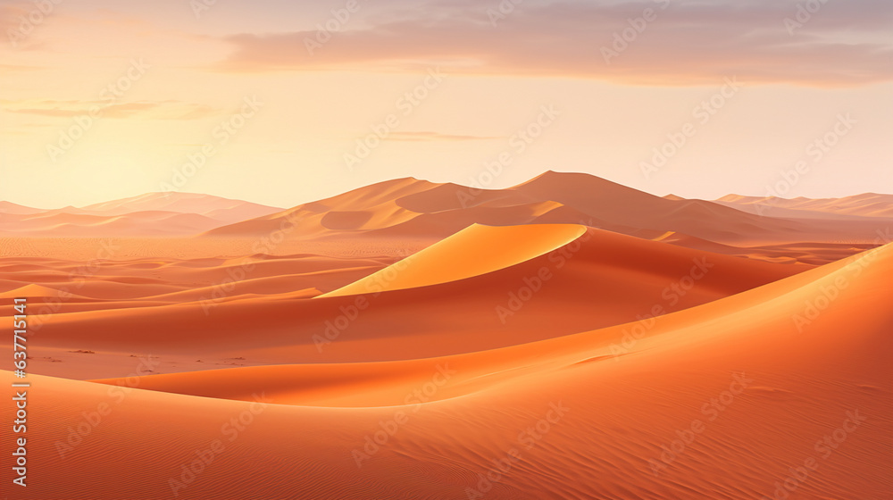 Naklejka premium desert sand dunes.Generative Ai