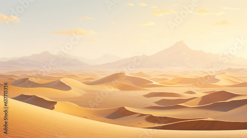 desert sand dunes.Generative Ai