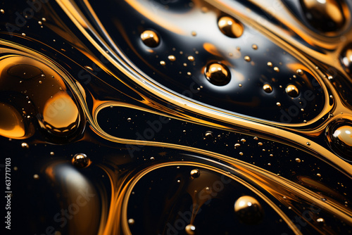 fluid oil texture, drop bubbles abstract background.