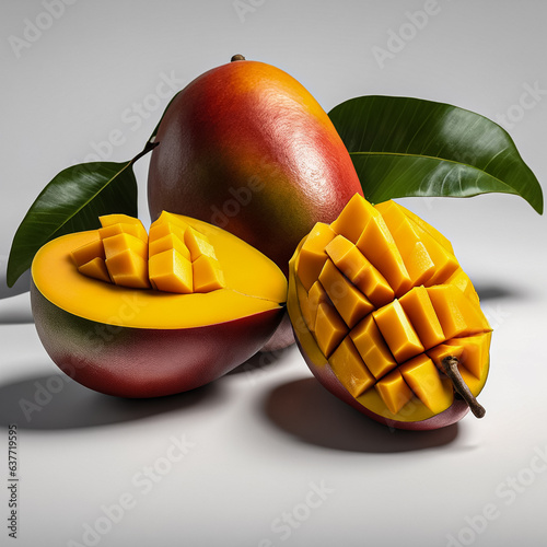 Luscious mango images embodying tropical vibrance and irresistible sweetness. photo